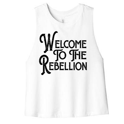 Vintage Style Welcome To The Rebellion Star Wars Women's Racerback Cropped Tank