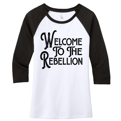 Vintage Style Welcome To The Rebellion Star Wars Women's Tri-Blend 3/4-Sleeve Raglan Shirt