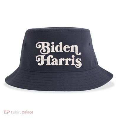 Vintage Styled Biden Harris Logo Sustainable Bucket Hat