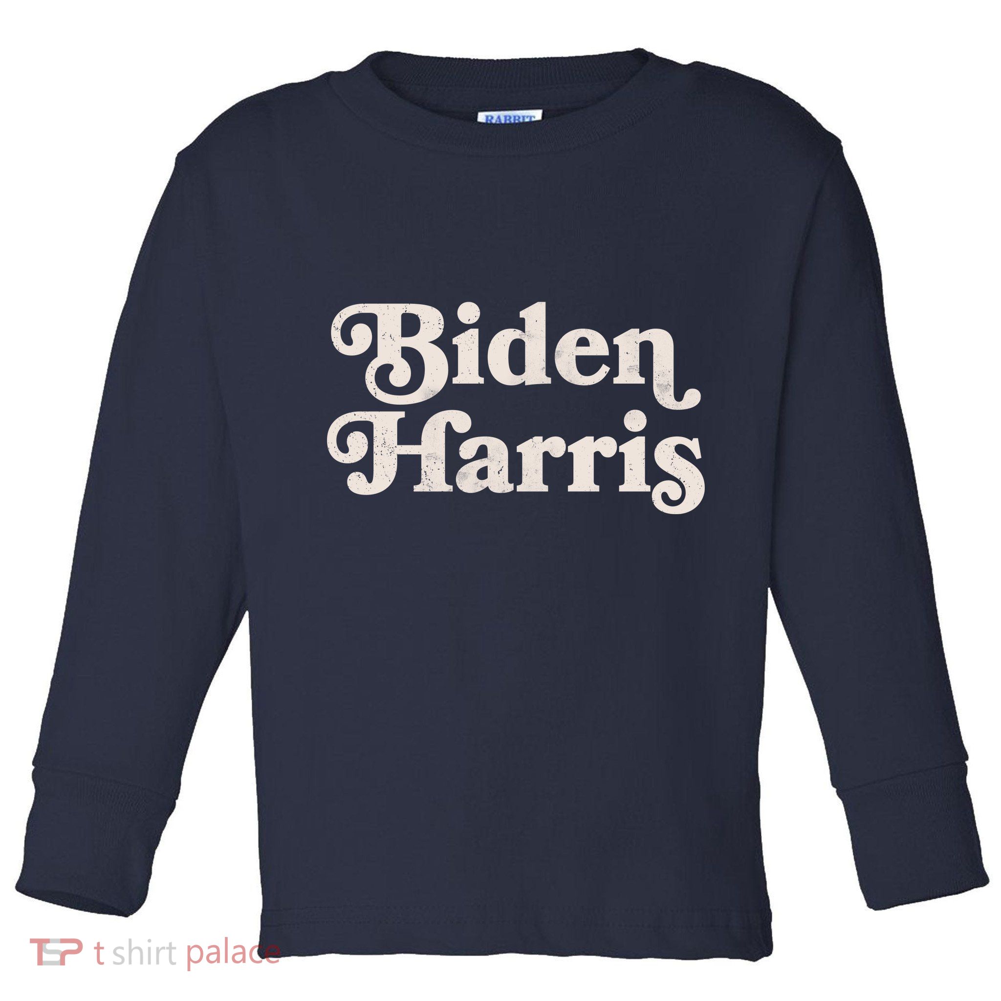 Vintage Styled Biden Harris Logo Toddler Long Sleeve Shirt