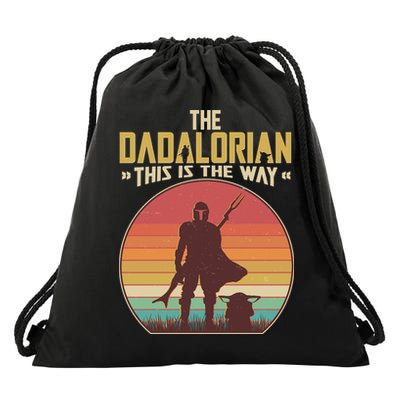 Vintage Styled The Dadalorian This Is the Way Drawstring Bag
