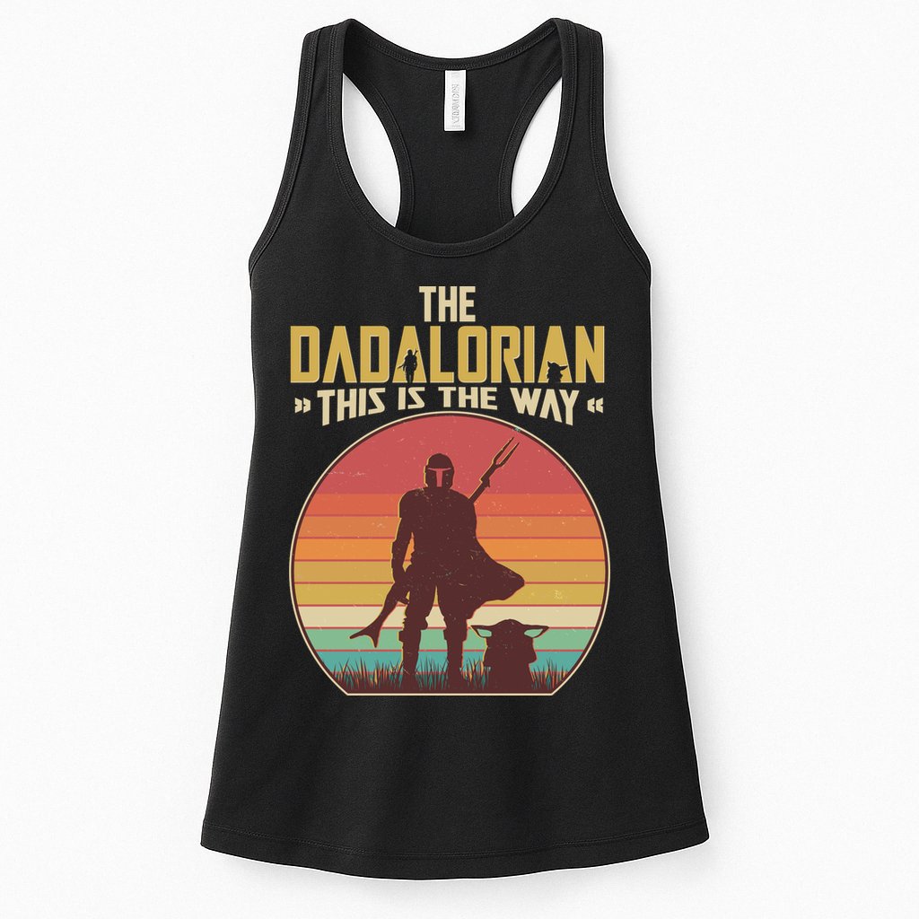 Vintage Styled The Dadalorian This Is the Way Womens Tank Top