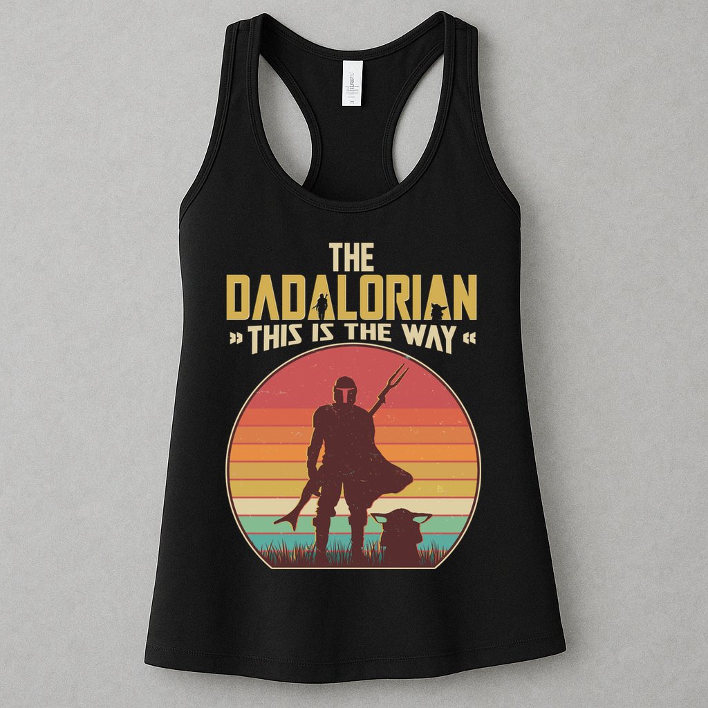 Vintage Styled The Dadalorian This Is the Way Womens Tank Top