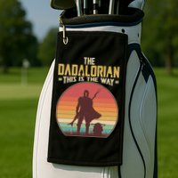 Vintage Styled The Dadalorian This Is the Way Golf Towel