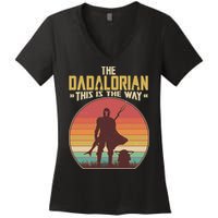 Vintage Styled The Dadalorian This Is the Way Women's V-Neck T-Shirt