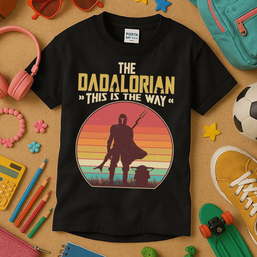 Vintage Styled The Dadalorian This Is the Way Kids T-Shirt