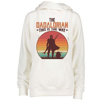 Vintage Styled The Dadalorian This Is the Way Womens Funnel Neck Pullover Hood