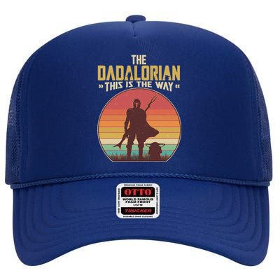 Vintage Styled The Dadalorian This Is the Way High Crown Mesh Back Trucker Hat