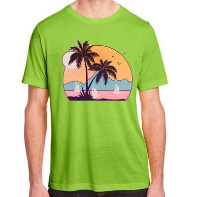 Vintage Summer Beach Emblem Adult ChromaSoft Performance T-Shirt