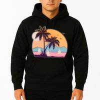 Vintage Summer Beach Emblem Hoodie