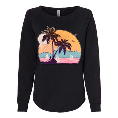 Vintage Summer Beach Emblem Womens California Wash Sweatshirt