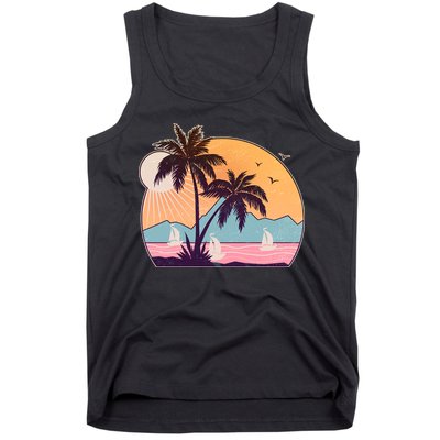 Vintage Summer Beach Emblem Tank Top