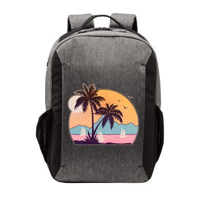 Vintage Summer Beach Emblem Vector Backpack