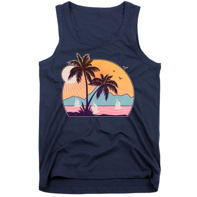 Vintage Summer Beach Emblem Tank Top