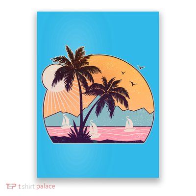 Vintage Summer Beach Emblem Poster