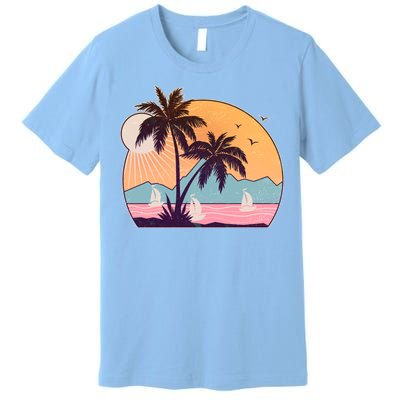 Vintage Summer Beach Emblem Premium T-Shirt