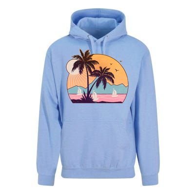 Vintage Summer Beach Emblem Unisex Surf Hoodie