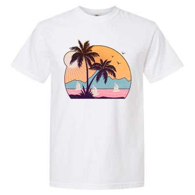 Vintage Summer Beach Emblem Garment-Dyed Heavyweight T-Shirt