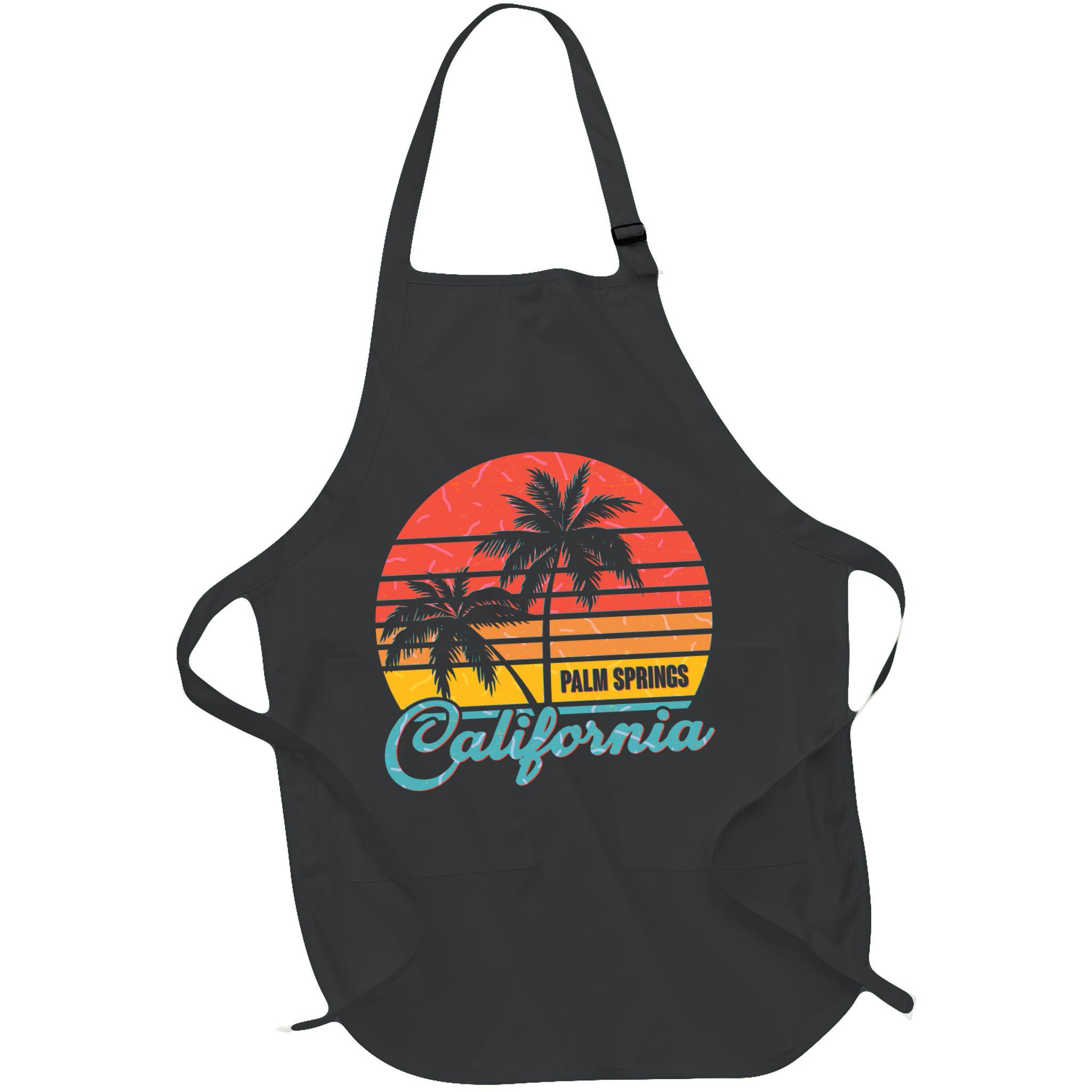 Vintage Sun Palm Trees Palm Springs California Apron