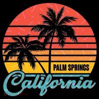 Vintage Sun Palm Trees Palm Springs California T-Shirt