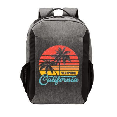 Vintage Sun Palm Trees Palm Springs California Vector Backpack