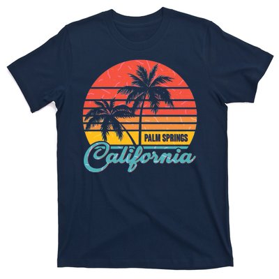 Vintage Sun Palm Trees Palm Springs California T-Shirt