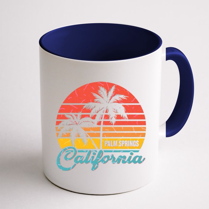 Vintage Sun Palm Trees Palm Springs California Coffee Mug