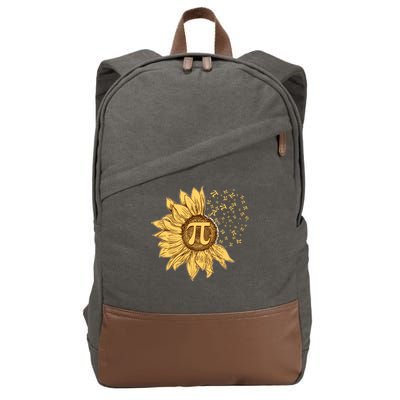 Vintage Sunflower Pi 3.14 Cotton Canvas Backpack