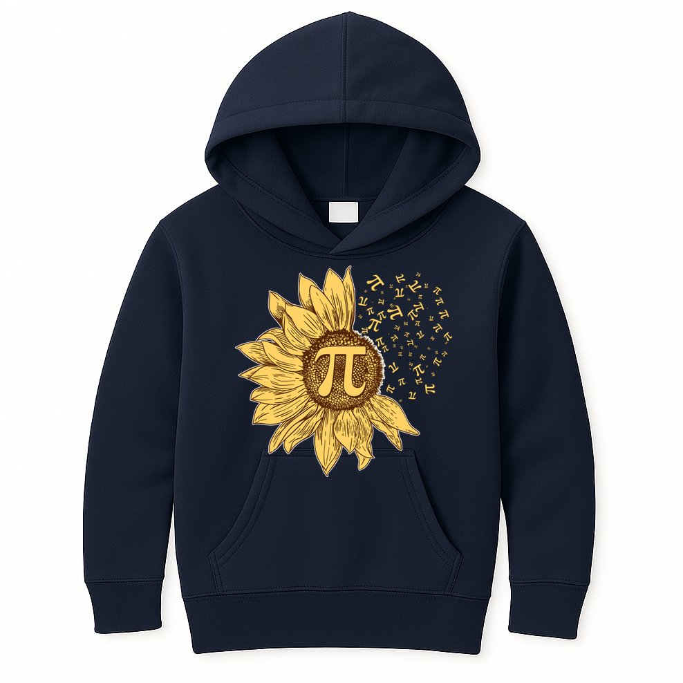 Vintage Sunflower Pi 3.14 Kids Hoodie