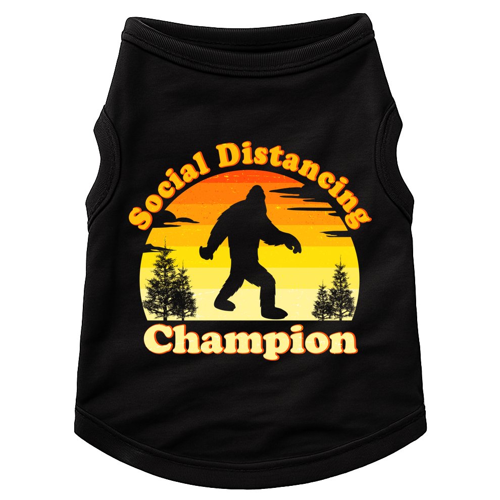 Vintage Sunrise Social Distancing Champion Bigfoot Doggie Tank