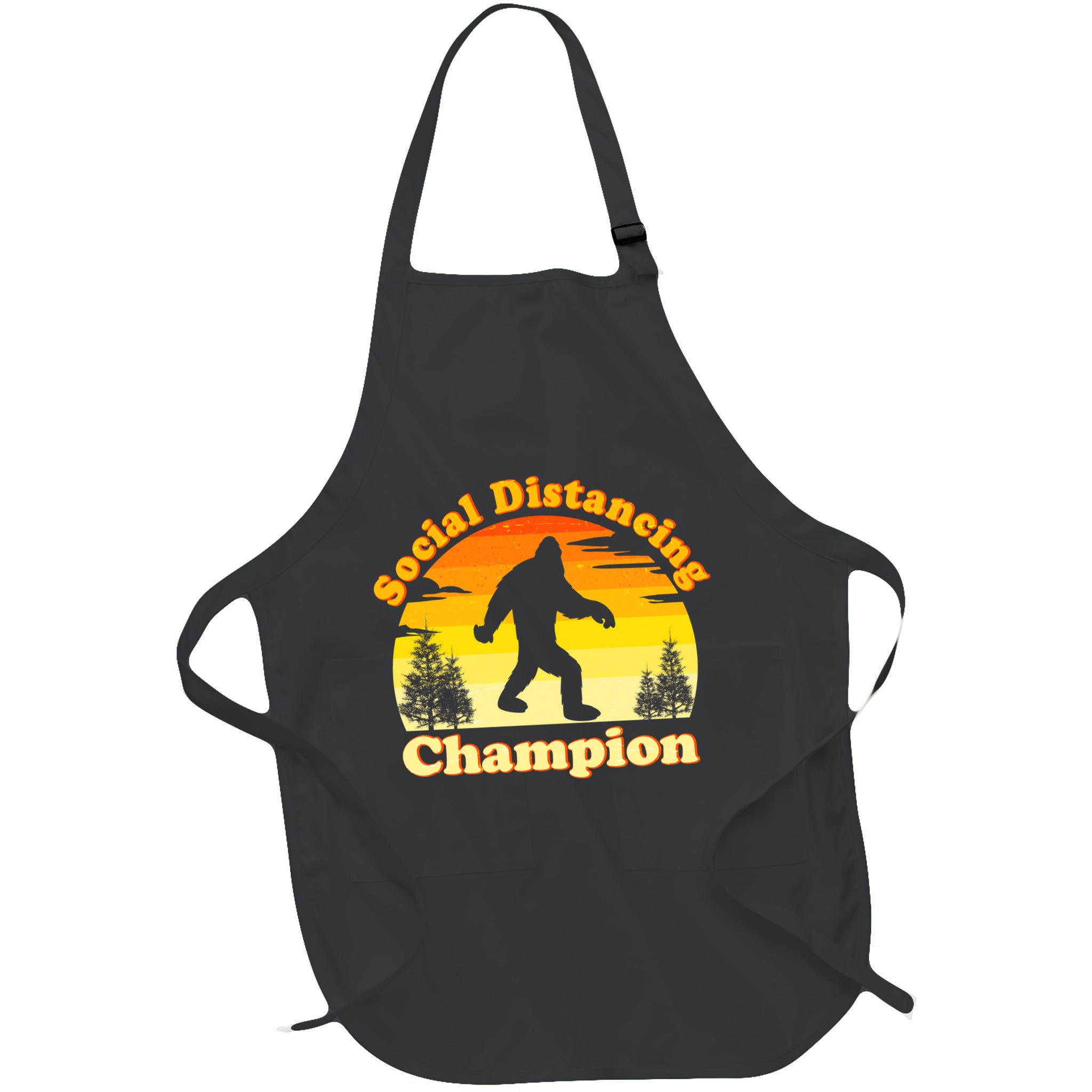 Vintage Sunrise Social Distancing Champion Bigfoot Apron