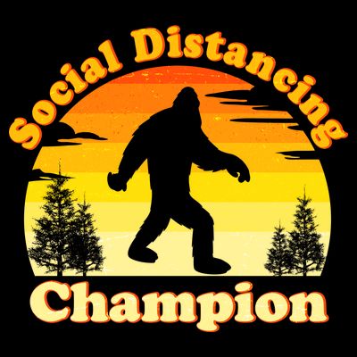 Vintage Sunrise Social Distancing Champion Bigfoot T-Shirt