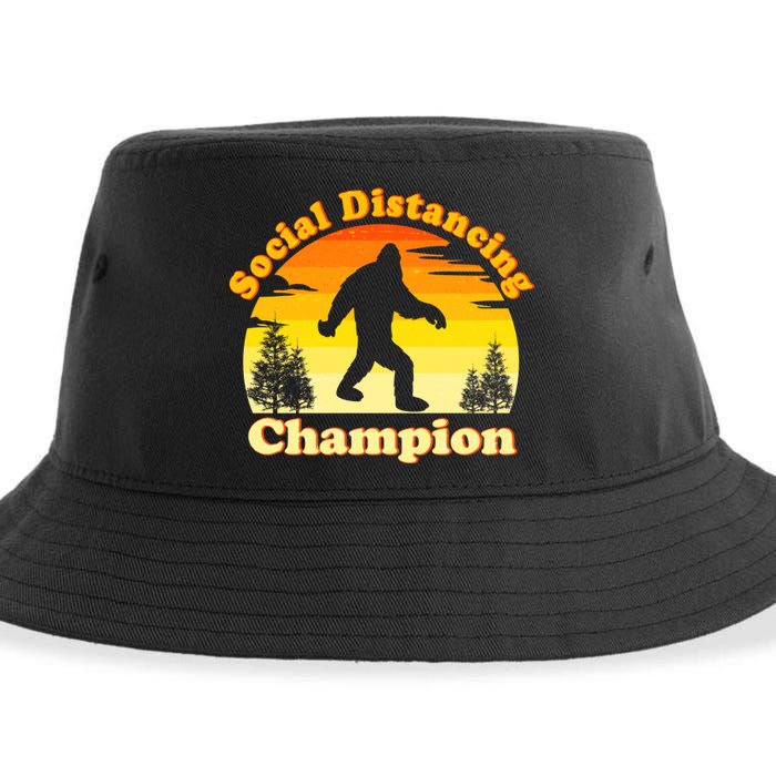 Vintage Sunrise Social Distancing Champion Bigfoot Sustainable Bucket Hat