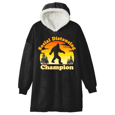 Vintage Sunrise Social Distancing Champion Bigfoot Hooded Wearable Blanket