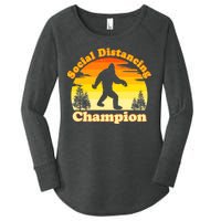 Vintage Sunrise Social Distancing Champion Bigfoot Women's Perfect Tri Tunic Long Sleeve Shirt