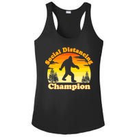 Vintage Sunrise Social Distancing Champion Bigfoot Ladies PosiCharge Competitor Racerback Tank