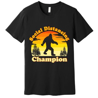 Vintage Sunrise Social Distancing Champion Bigfoot Premium T-Shirt