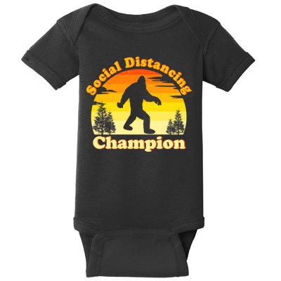 Vintage Sunrise Social Distancing Champion Bigfoot Baby Bodysuit