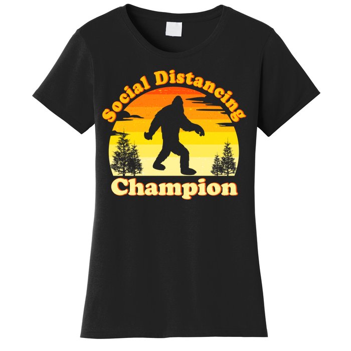 Vintage Sunrise Social Distancing Champion Bigfoot Women's T-Shirt