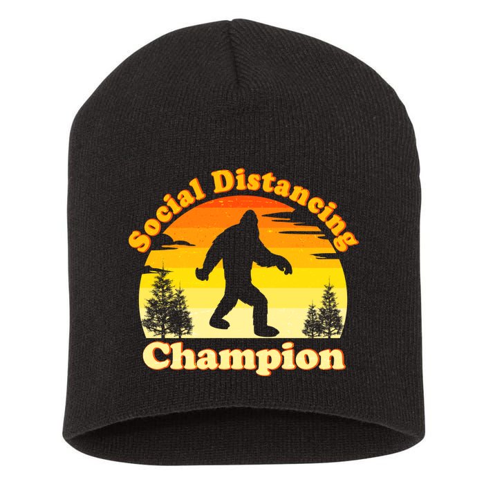 Vintage Sunrise Social Distancing Champion Bigfoot Short Acrylic Beanie