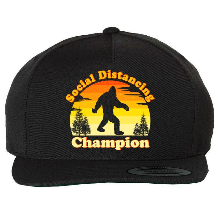 Vintage Sunrise Social Distancing Champion Bigfoot Wool Snapback Cap