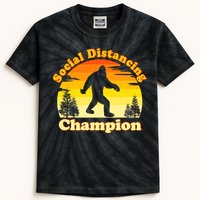 Vintage Sunrise Social Distancing Champion Bigfoot Kids Tie-Dye T-Shirt