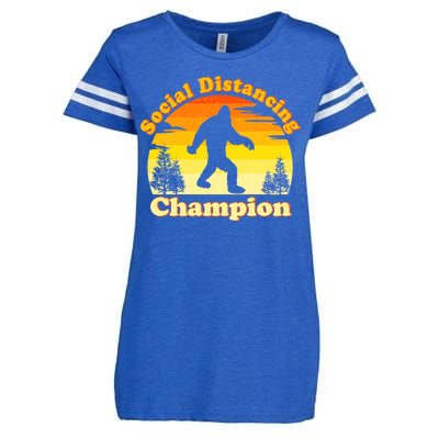 Vintage Sunrise Social Distancing Champion Bigfoot Enza Ladies Jersey Football T-Shirt