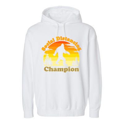 Vintage Sunrise Social Distancing Champion Bigfoot Garment-Dyed Fleece Hoodie