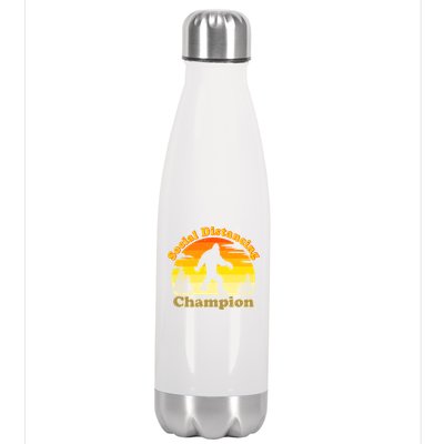 Vintage Sunrise Social Distancing Champion Bigfoot Stainless Steel Insulated Water Bottle