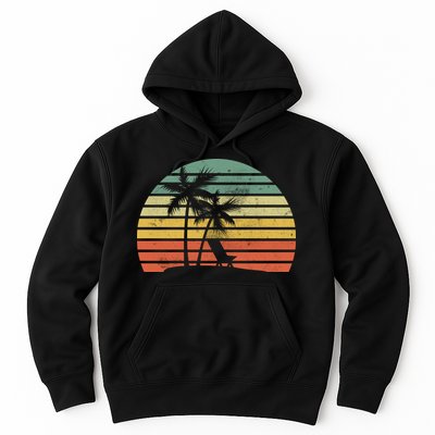 Vintage Sunset Beach   Hoodie