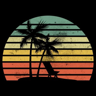 Vintage Sunset Beach   T-Shirt