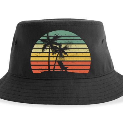 Vintage Sunset Beach   Sustainable Bucket Hat