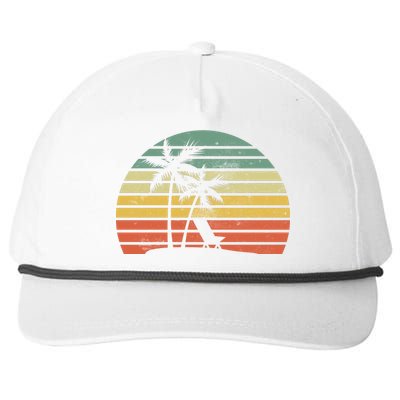 Vintage Sunset Beach   Snapback Five-Panel Rope Hat