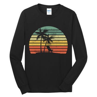 Vintage Sunset Beach   Tall Long Sleeve T-Shirt